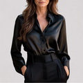 Women's Long Sleeve Button Blouse